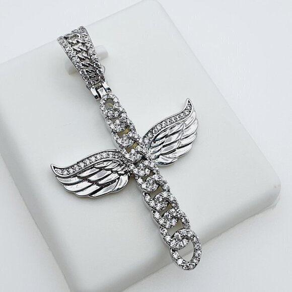 "925 Sterling Silver Plated CZ Pendant, EVBRS342 - Picture 8 of 9